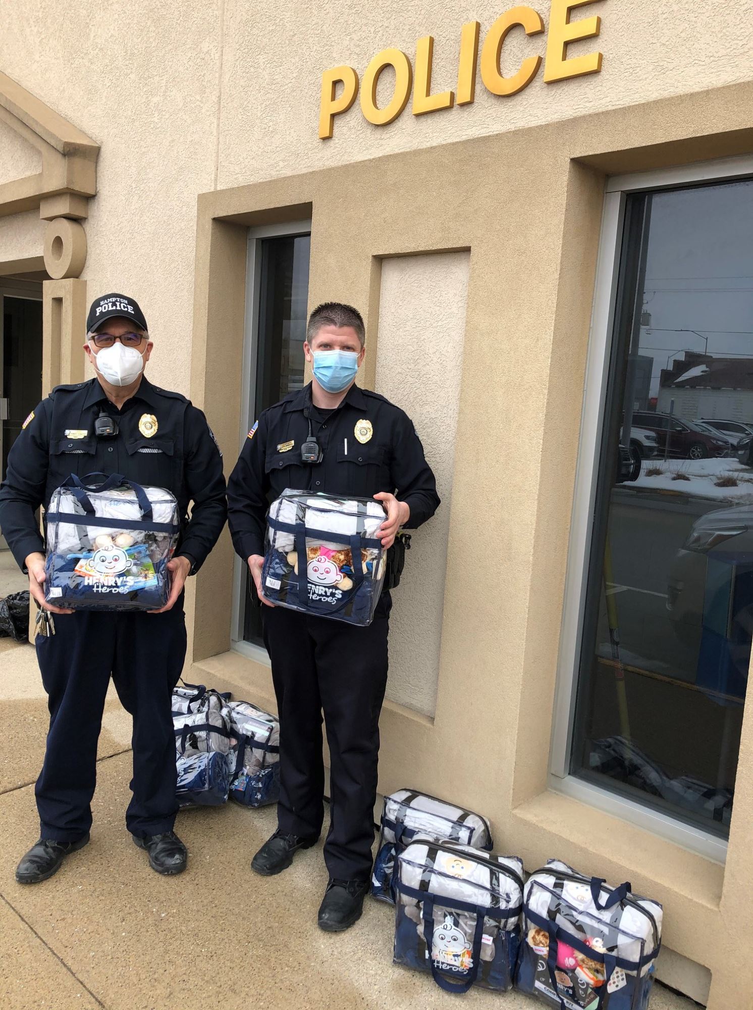Henry's Heroes Comfort Kits Help Franlklin County & Hampton Police